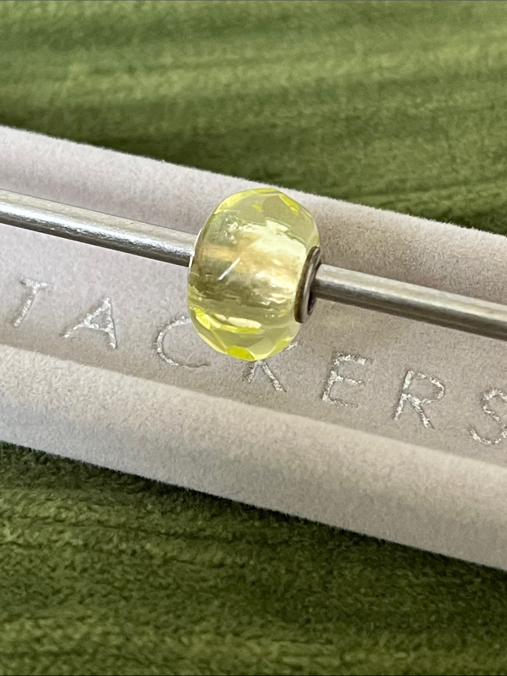 Trollbeads Faceted Lime Prism Bead